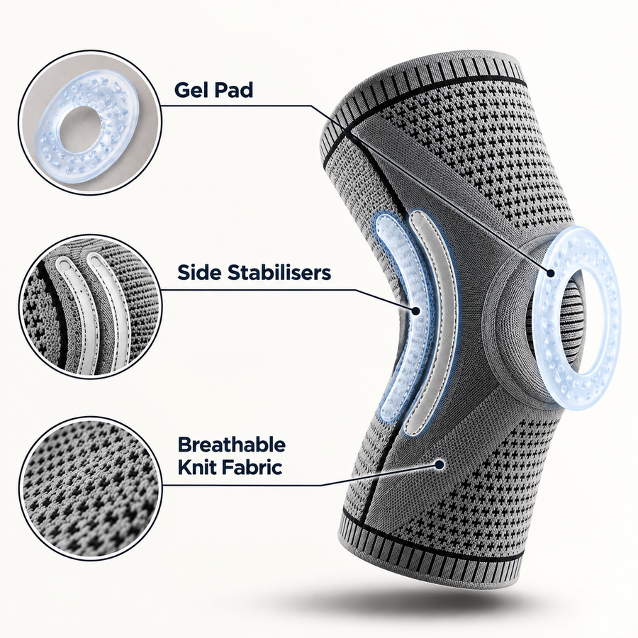 Parts of the Knee Pro sleeve